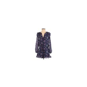 Joie Cherita Floral Print 100% Silk Blue Romper